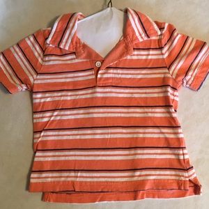 Children’s Place orange stripe polo